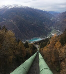 Edolo, lago, centrale idroelettrica, condutture